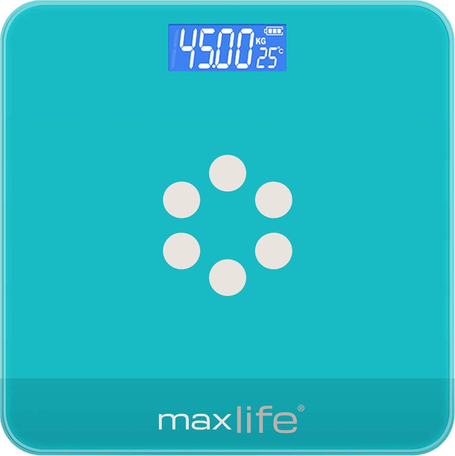 Max Life Digital Body Weight Scale with Large 12 Inch Tempered Glass Display
