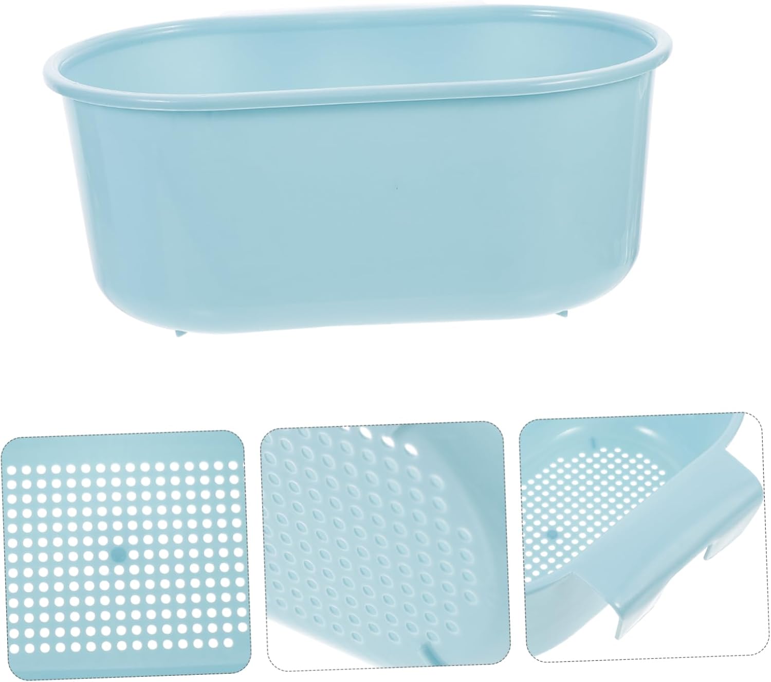 LIFKICH 2Pcs Sturdy Kitchen Sink Drain Basket with Food Strainer and Colander