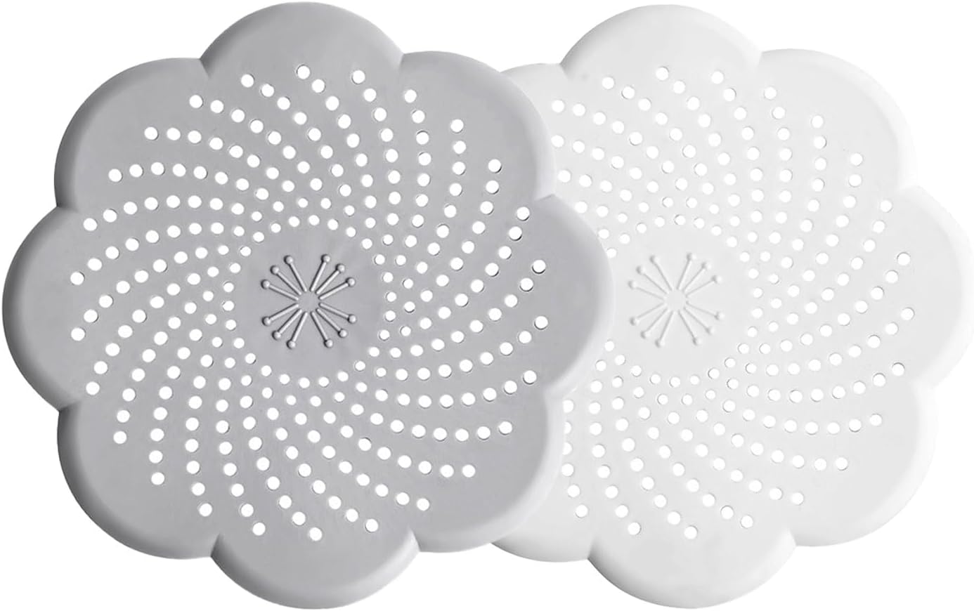 SOBERNA Drain Hair Catcher 2 Packs Gray White