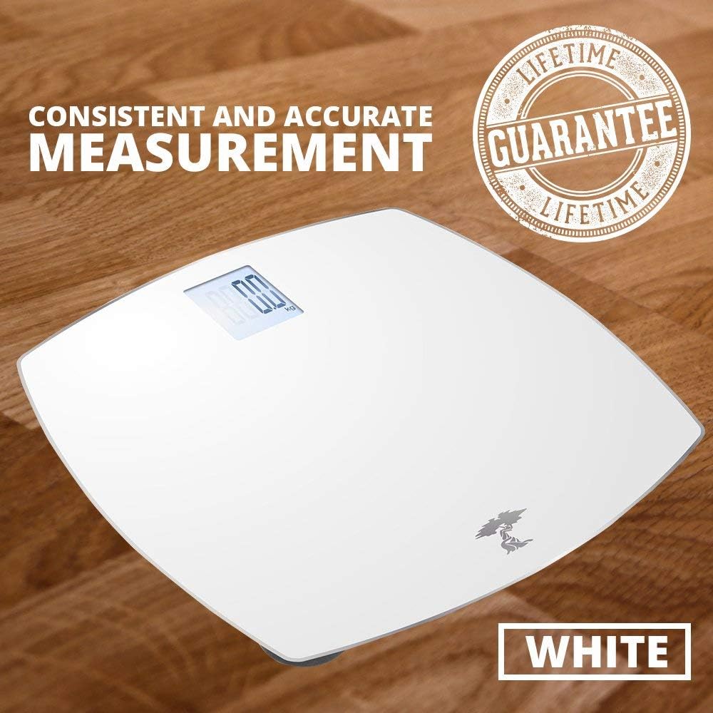 Precision Digital Glass Bathroom Scale 400 lb Capacity