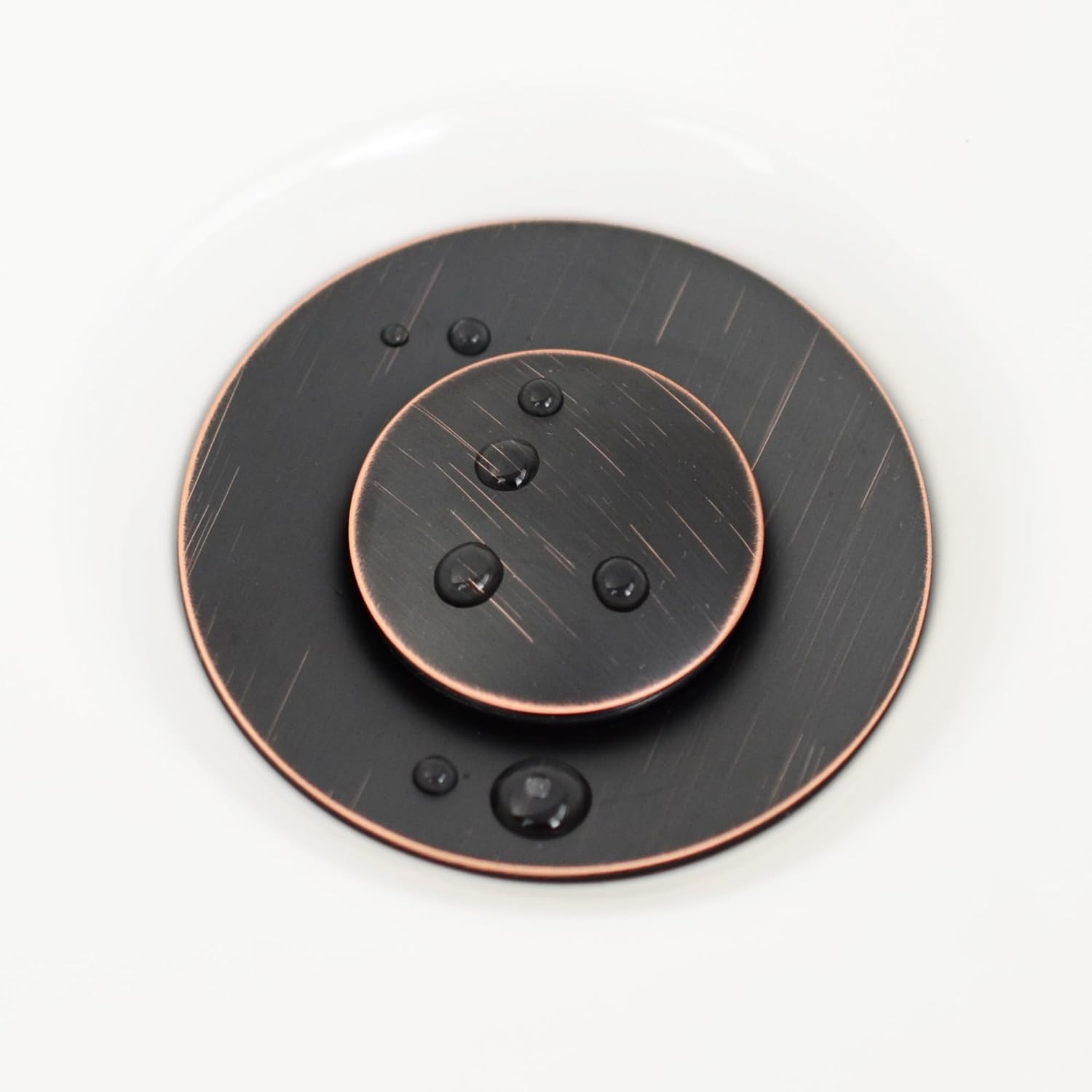 Purelux Bathroom Sink Drain Stopper with Overflow and Lift Rod