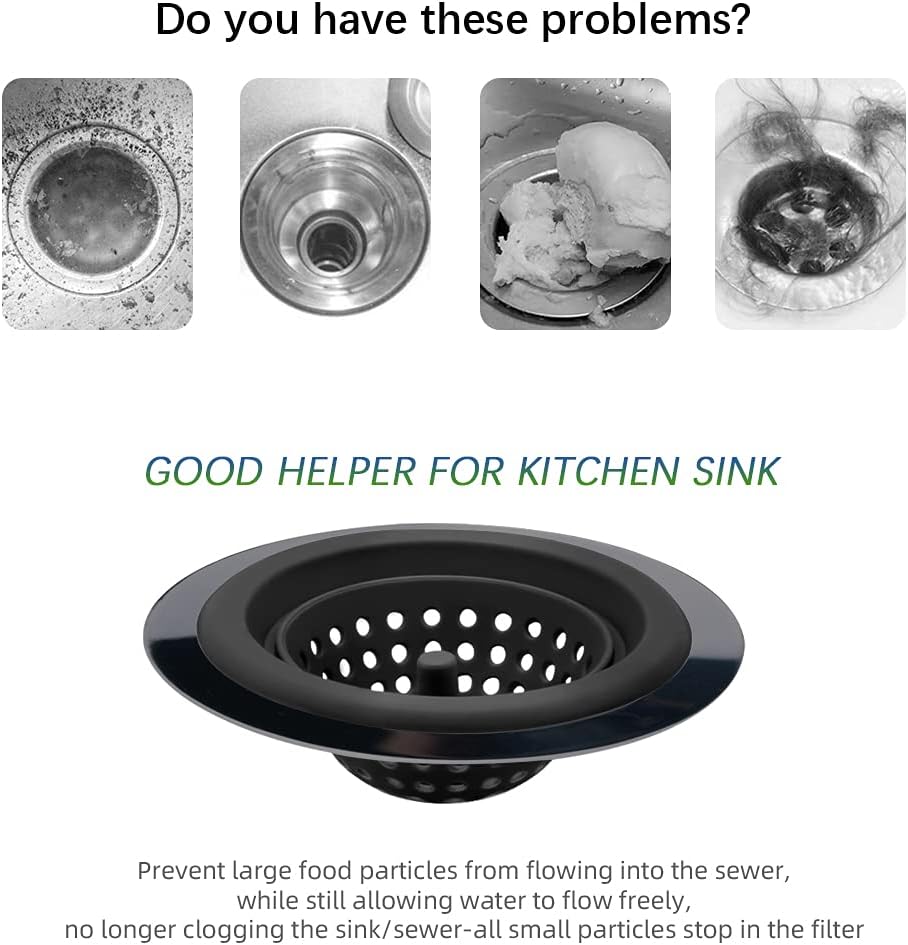 MW-NIHOLA 2PCS Sink Strainers Flexible and Rust Free