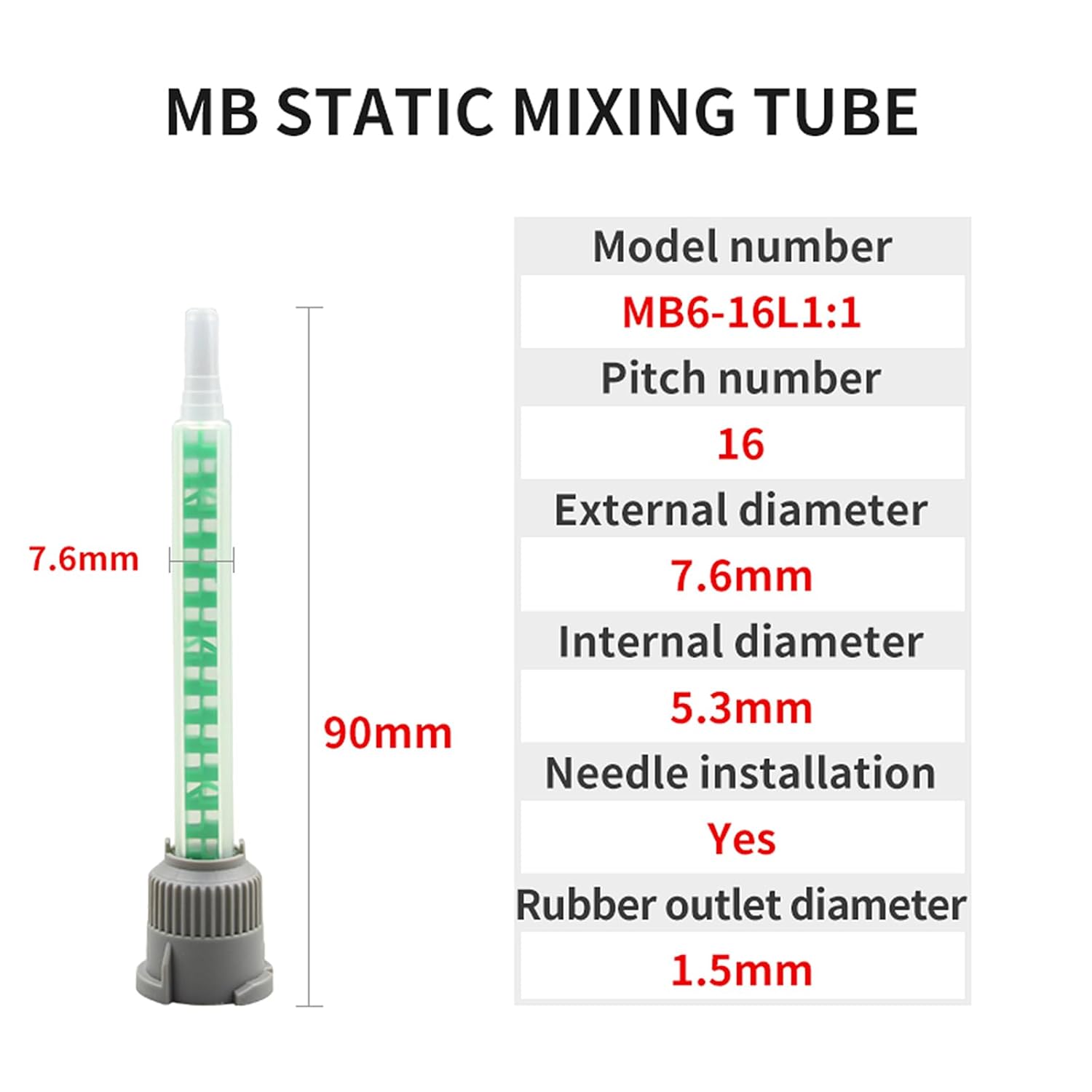 25pcs Epoxy Mixing Nozzles for 50ml Cartridges