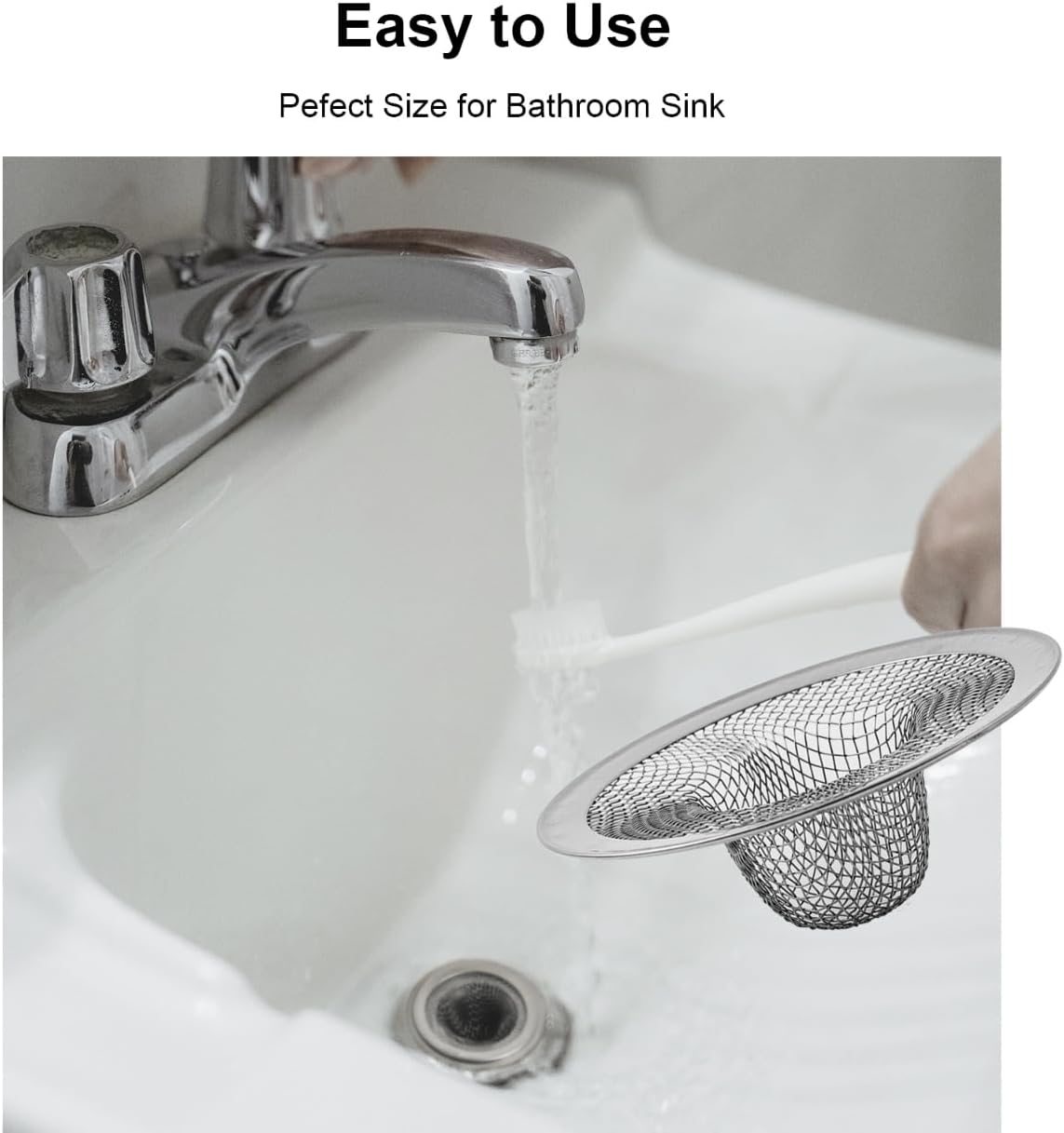 6-Pack Bathroom Sink Drain Strainer - Hair Catcher Prevents Clogs