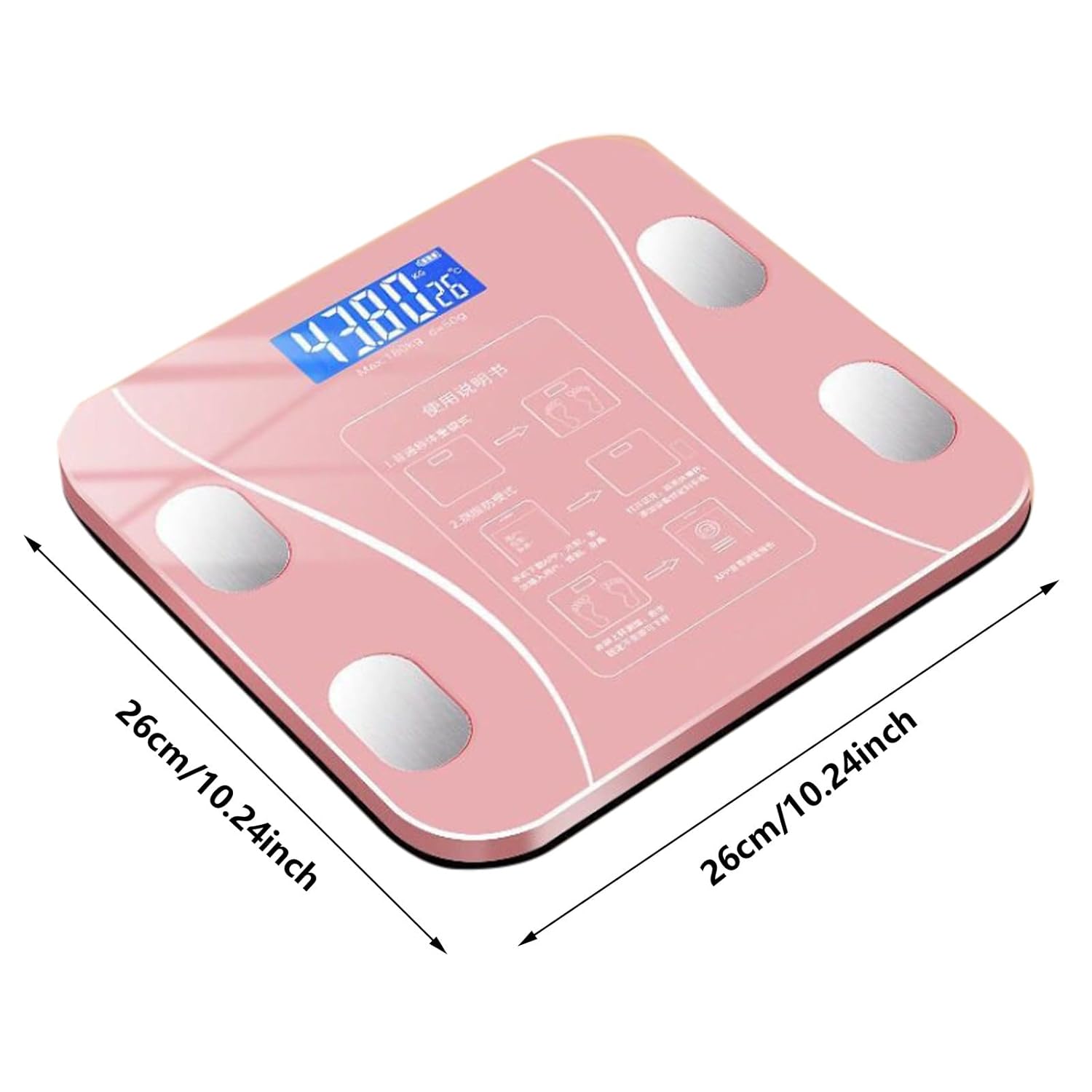 Gooddyiyukey Digital Bathroom Scale with Body Fat Analysis