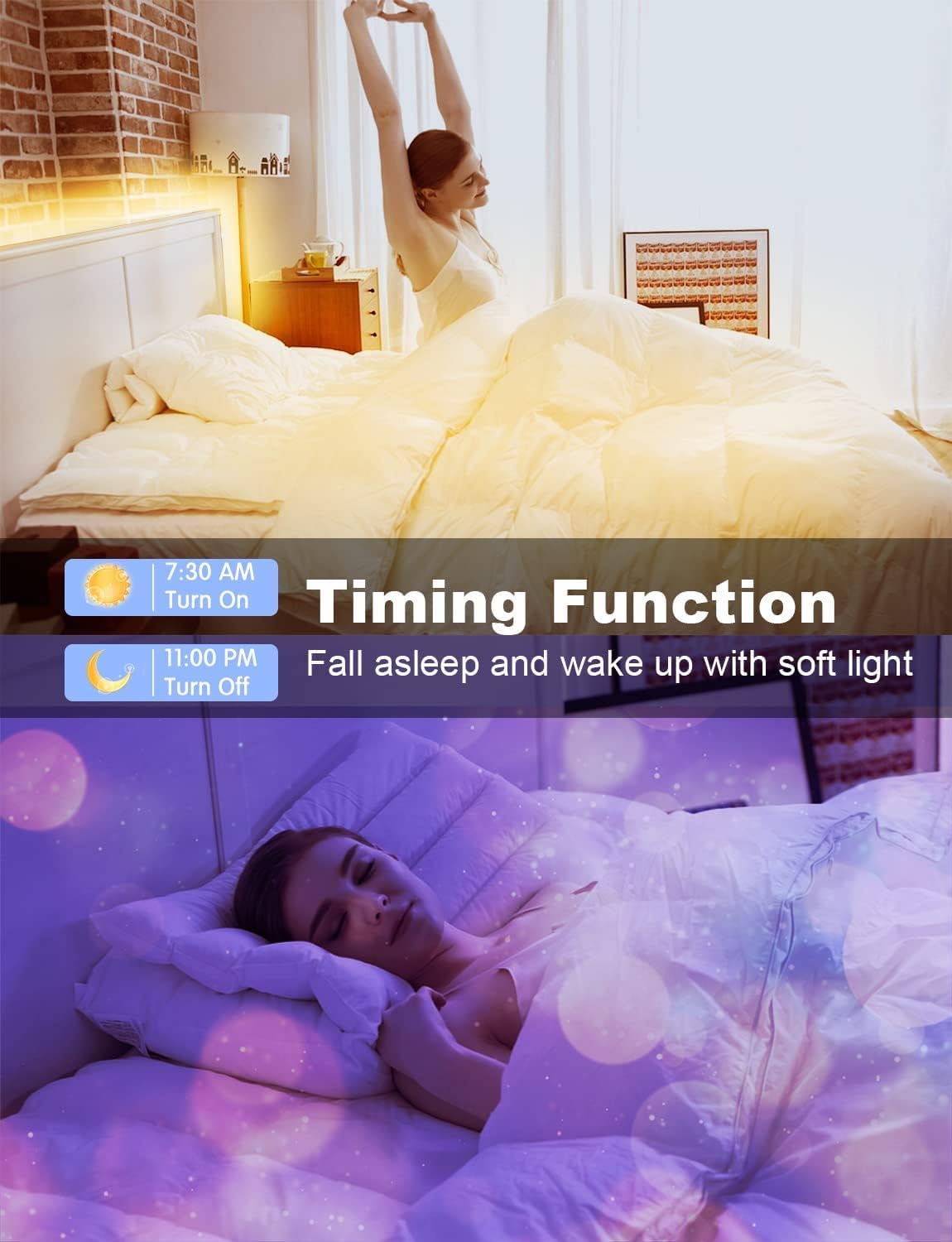 DAYBETTER 300ft RGB LED Strip Lights with App Control and IR Remote