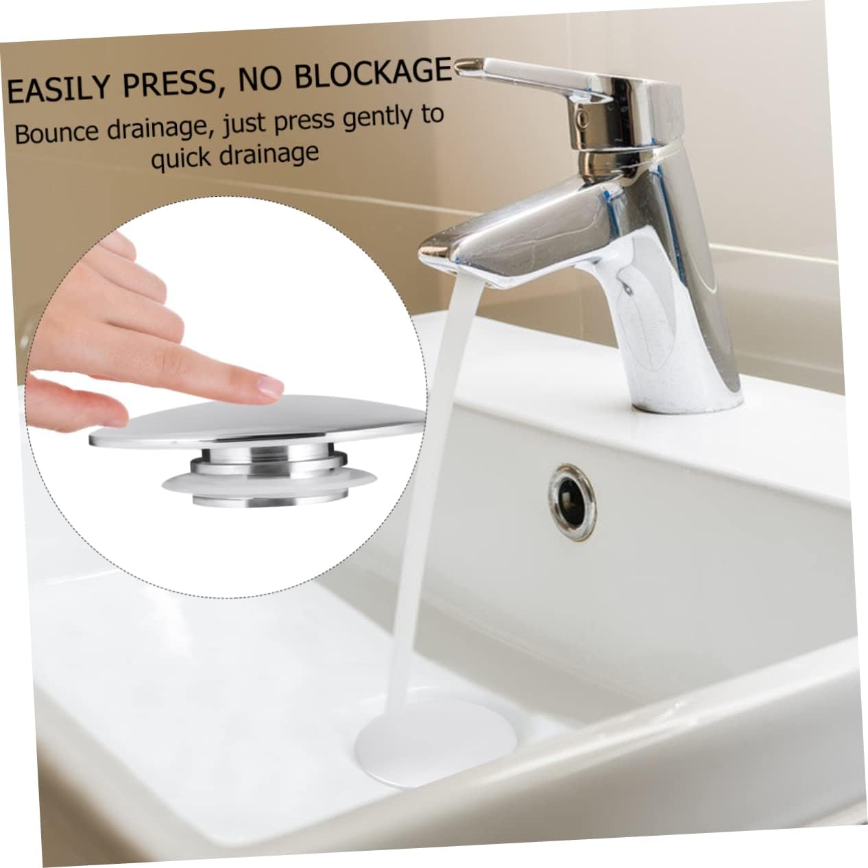 Jojofuny Bath Tub Drain Stopper Pop-Up Cover