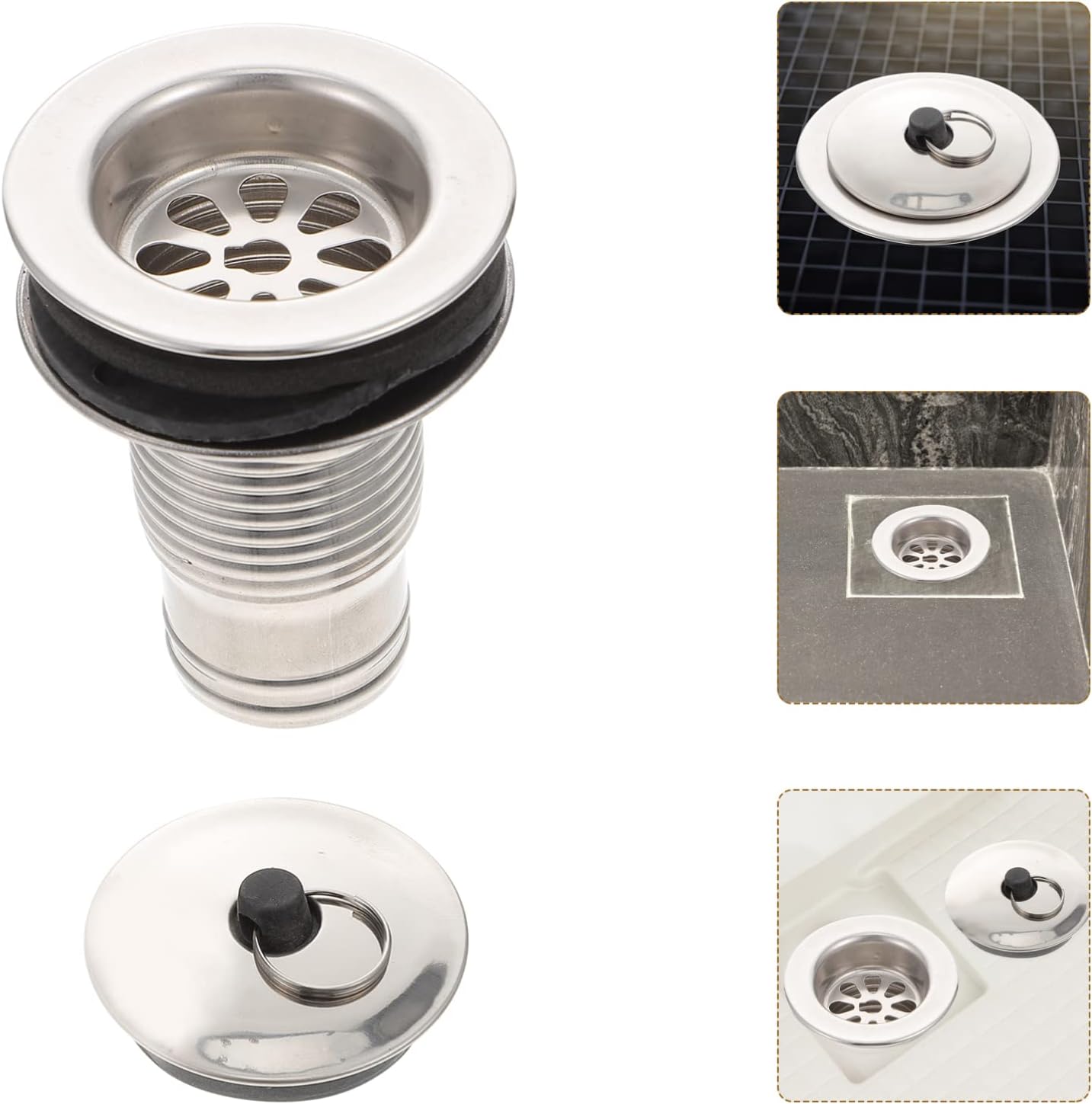 SOESFOUFU Stainless Steel Sink Drain Stopper
