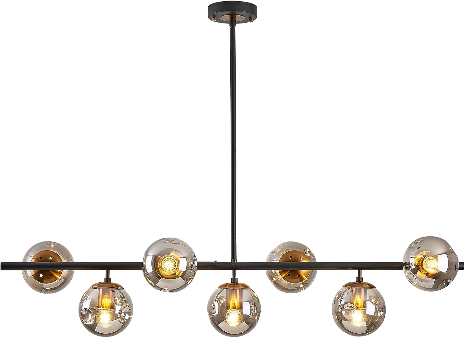 Modern Linear Chandeliers with Sloped Ceiling Adapter