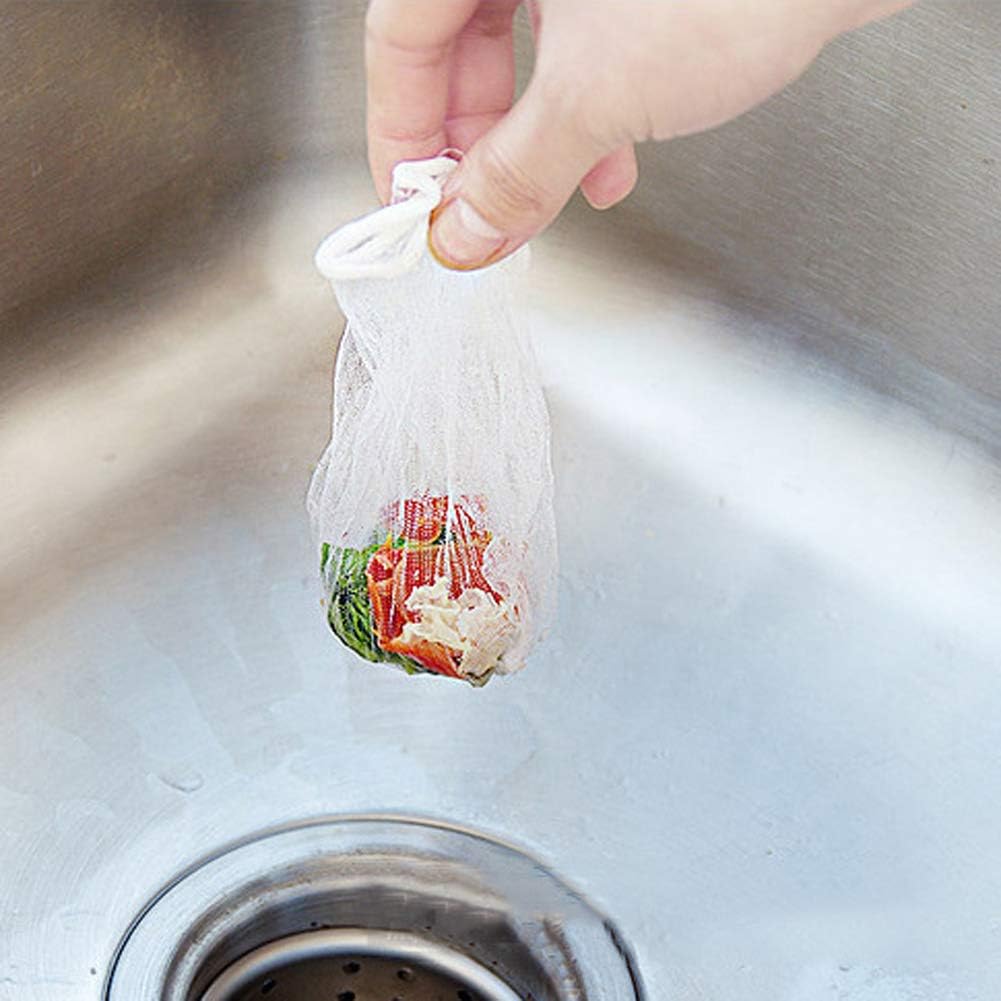 200Pcs Disposable Sink Strainer Bags for Kitchen and Bathroom