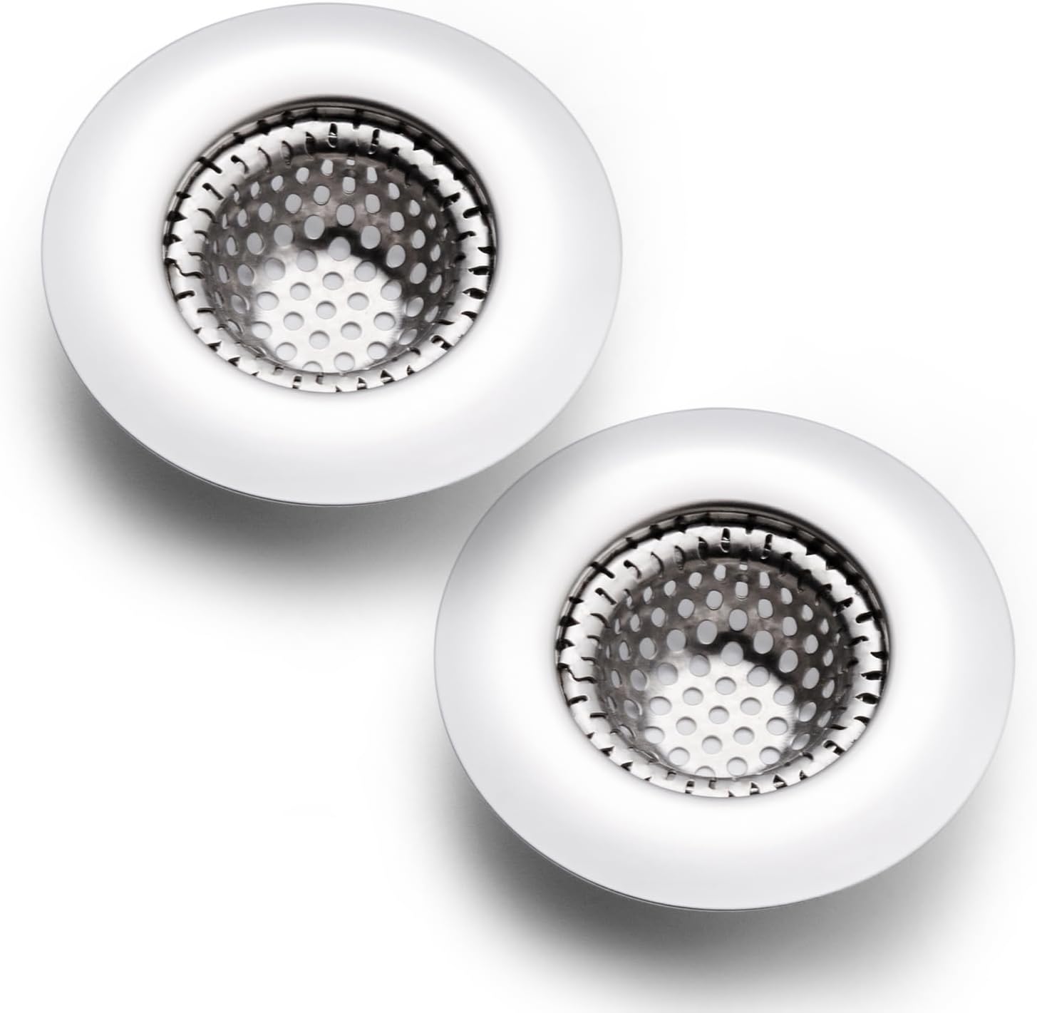 2PCS Bathroom Sink Drain Strainer Cover with Hair Catcher