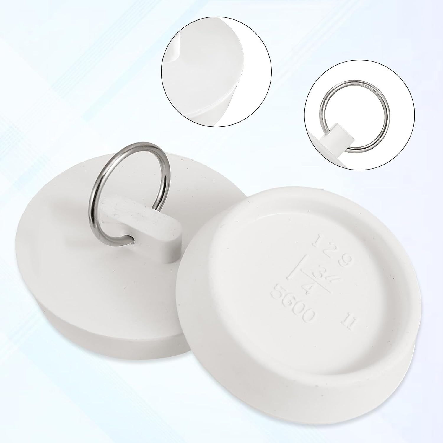 Psyqtsuary Rubber Sink Stopper 2 PCS Universal Drain Plug