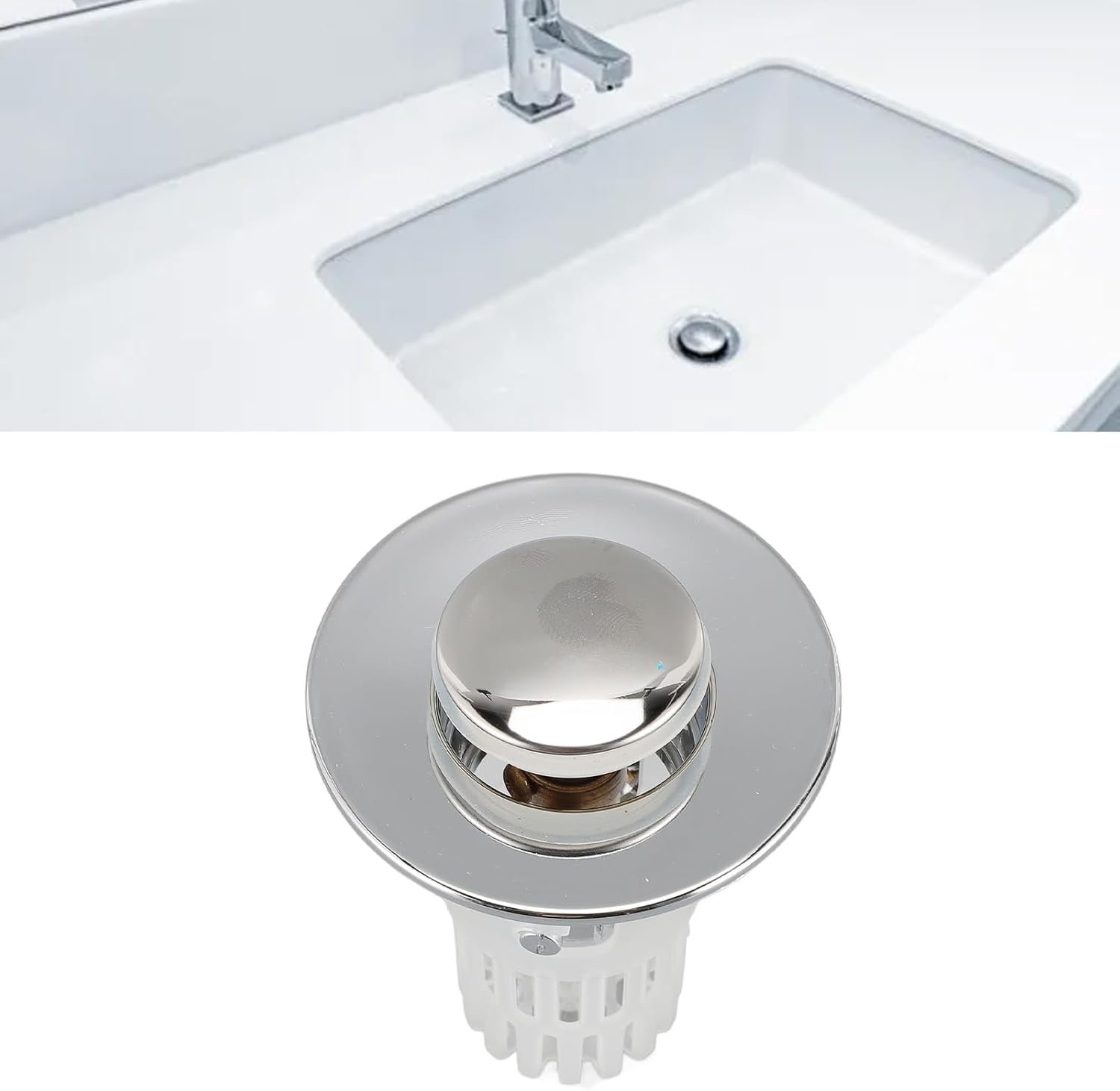 SASKATE Sink Drain Strainer with Detachable Mesh Basket