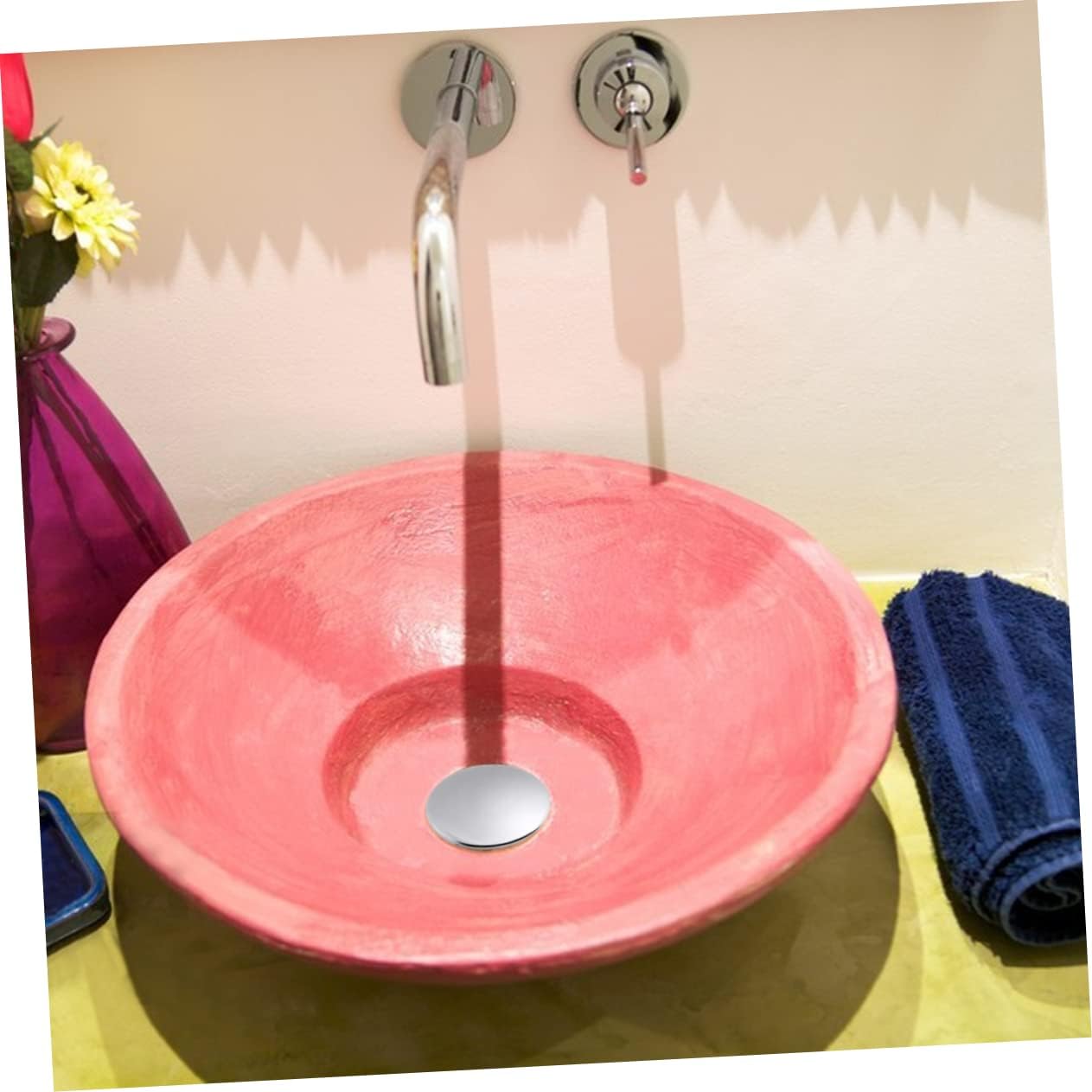 HOUDERCO Zinc Alloy Pop-up Drain Cover for Bathtub and Bathroom