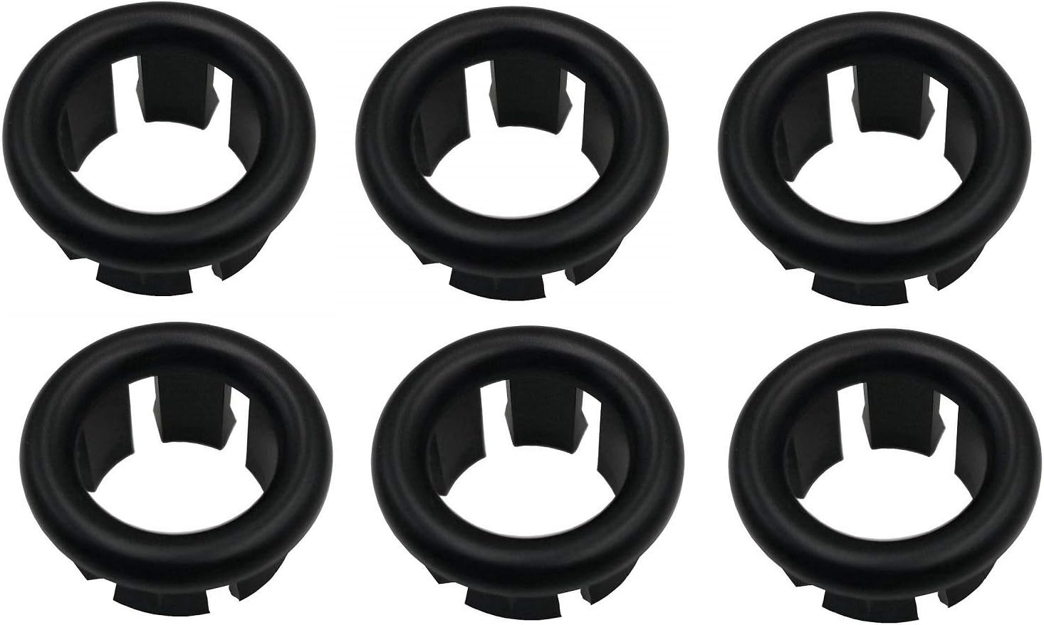 VRSS 6-Claw Sink Overflow Cap 6Pcs Black 1