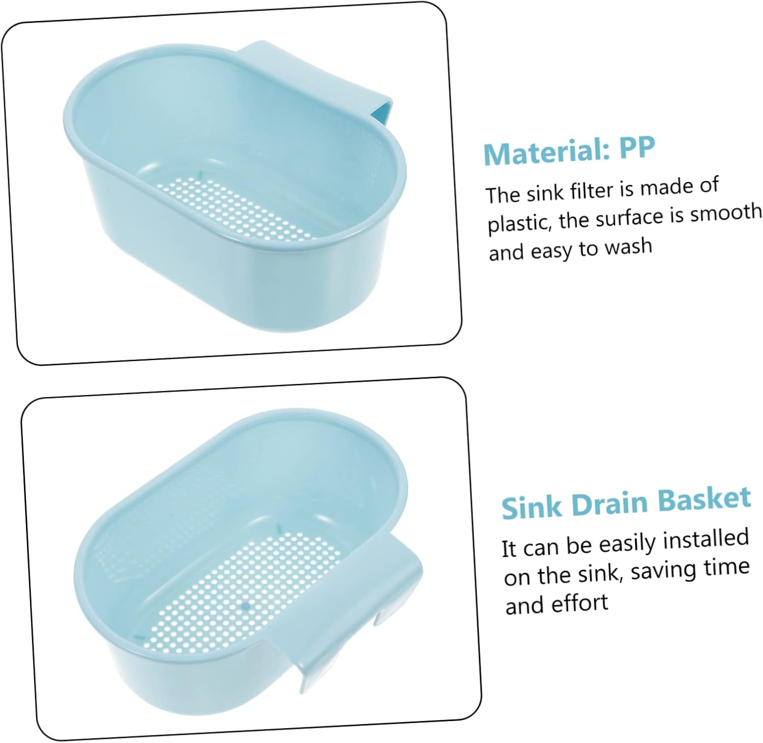 FOYTOKI 2Pcs Multifunctional Hanging Sink Drain Basket