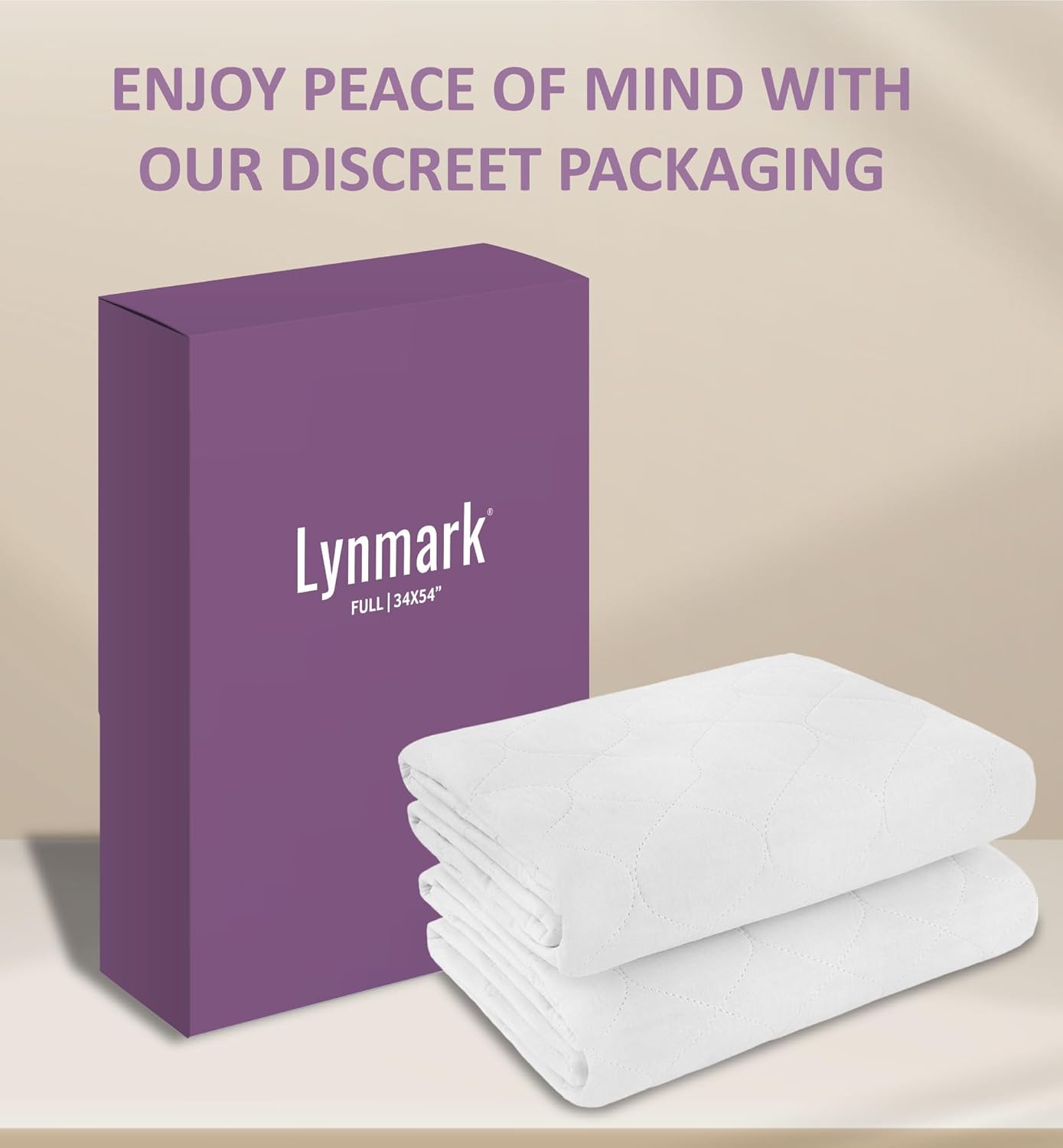 Lynmark Washable Bed Pads - Non-Slip Waterproof Mattress Protector 2 Pack