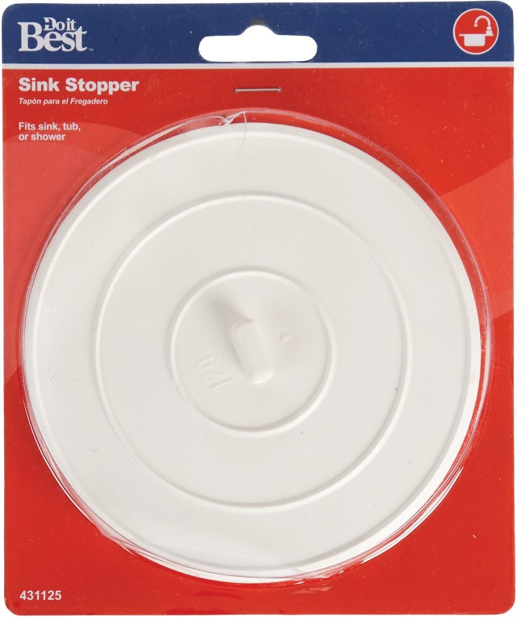 Do it Best 5-Inch Rubber Sink Stopper White