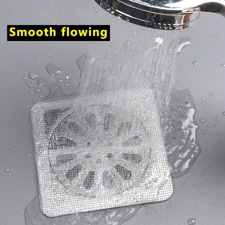 Hair Catcher for Shower and Sink Drains - 4x4 Inch Grid