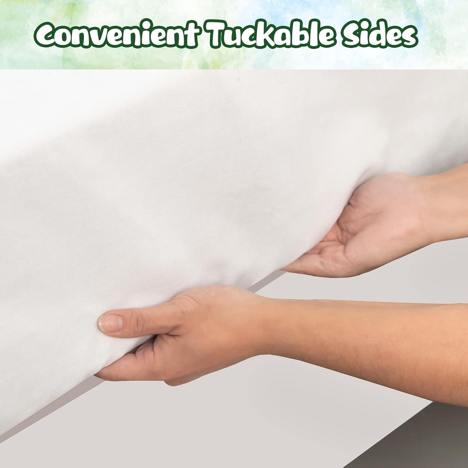 OUTCREATOR Reusable Incontinence Bed Pad with Tuck-in Sides 34x60