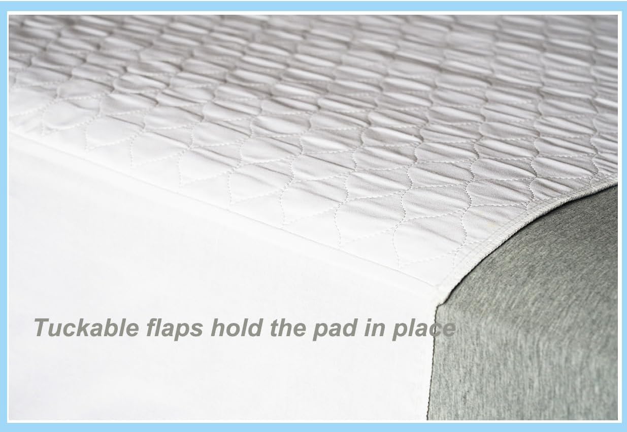 Jadefun 2 Pack Reusable Bed Pads for Queen 34X60 Waterproof Incontinence Underpad
