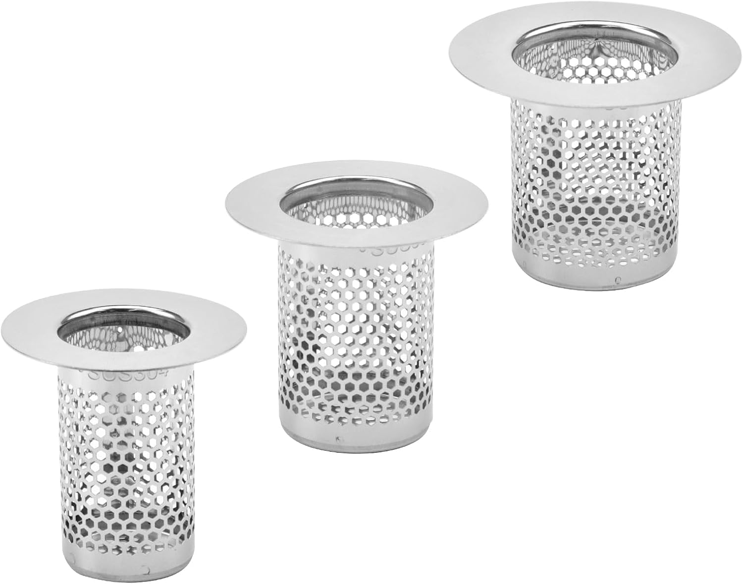 Faotup 3Pcs Stainless Steel Sink Strainer for Kitchen and Bathroom