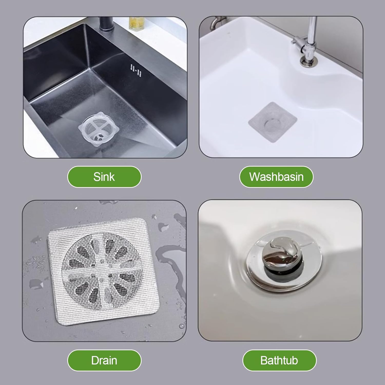 Qilucky 20PCS Disposable Shower Drain Hair Catcher
