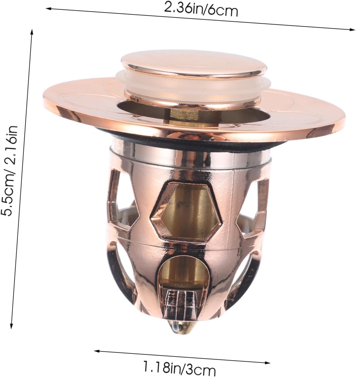 SEWOART Universal Copper Drain Stopper for Bath and Kitchen
