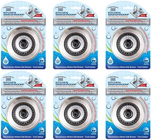 SinkShroom KSS682 Clog-Free Kitchen Sink Strainer 6 Pack 1