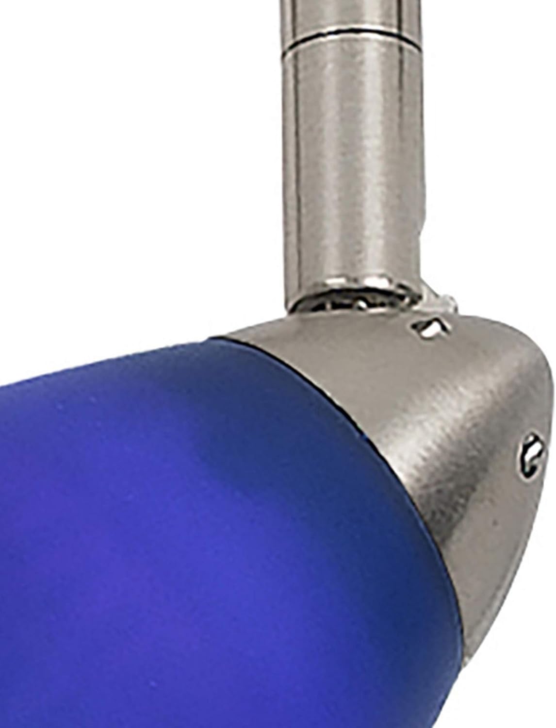 Benzara Adjustable Track Light Head with Blue Glass Shade