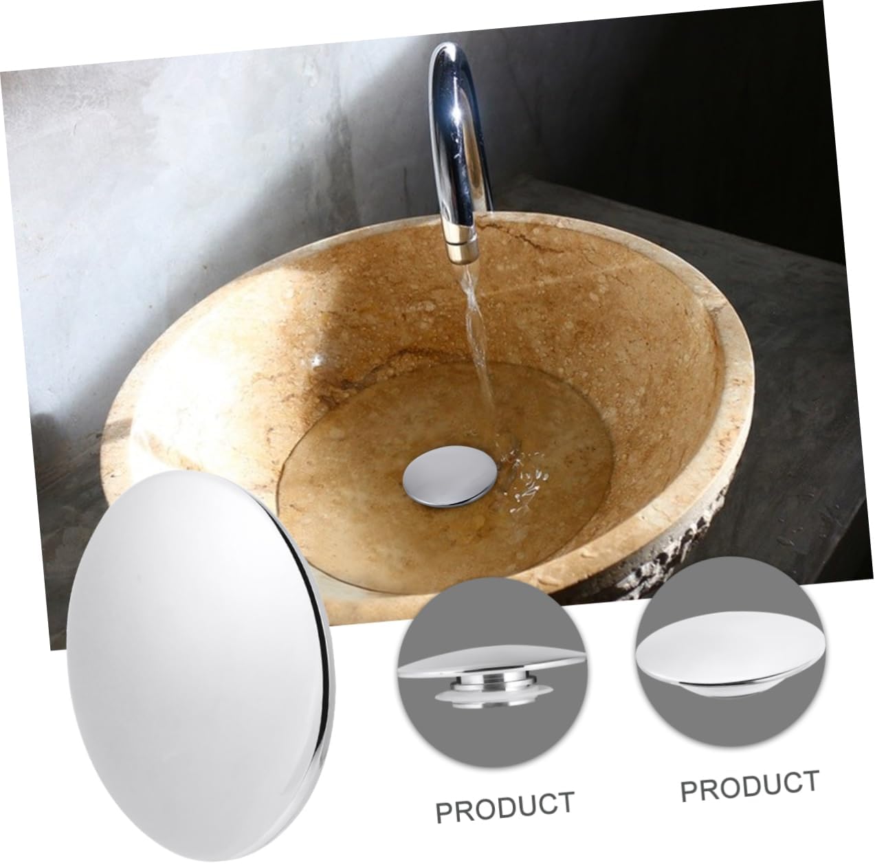 TEHAUX Pop Up Bathtub Drain Cover Zinc Alloy Easy Clean