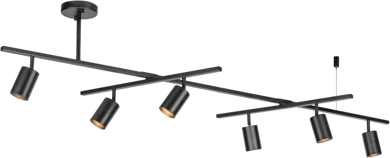 Globe Electric 59829 West 64 6-Light Track Lighting Kit Matte Black