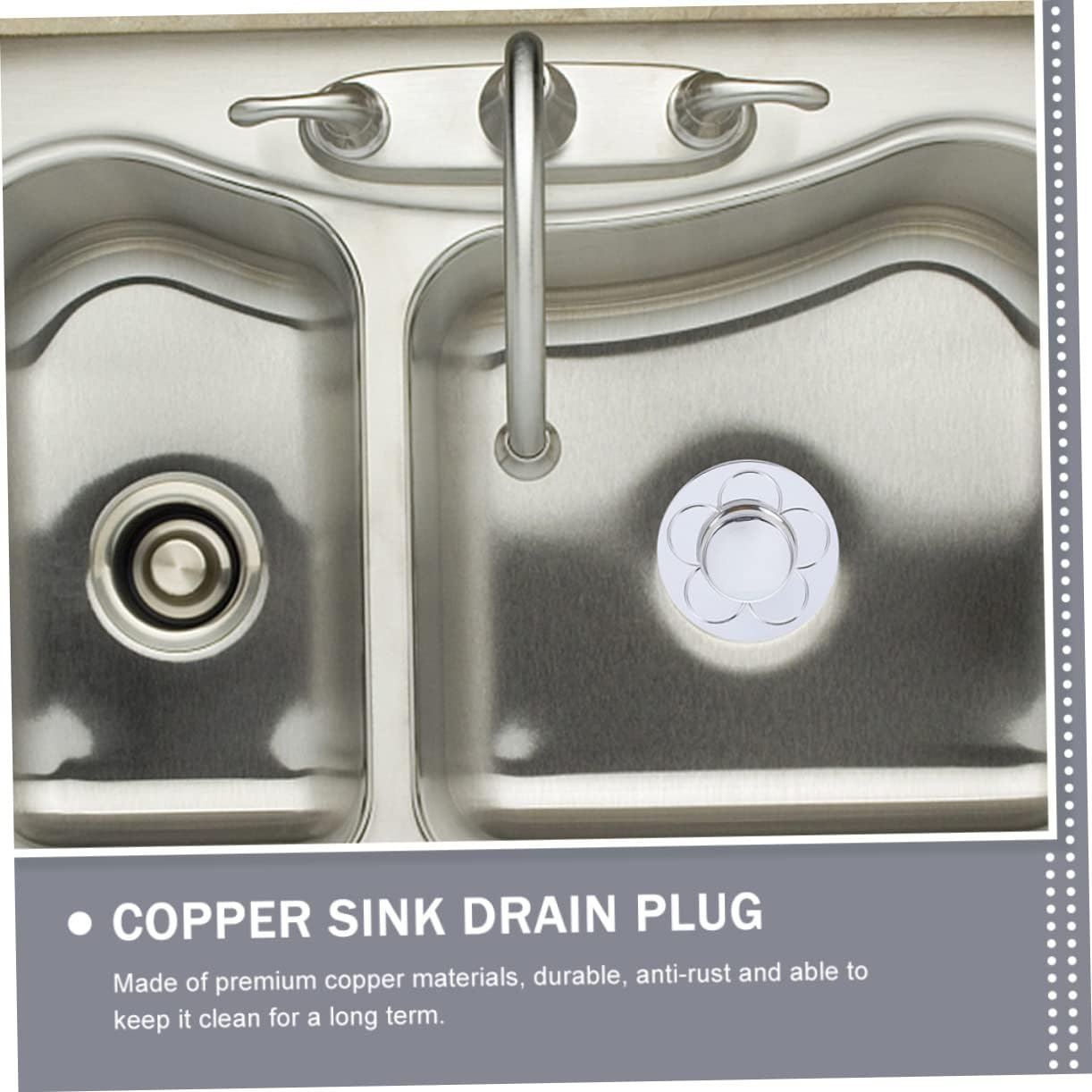 ORFOFE Copper Bathtub Drain Cover Sink Stopper