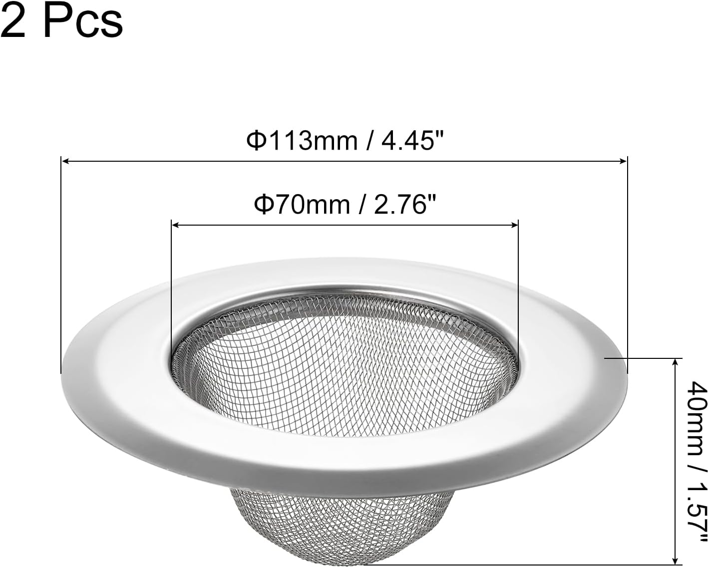 Uxcell 2Pcs Kitchen Sink Drain Strainer