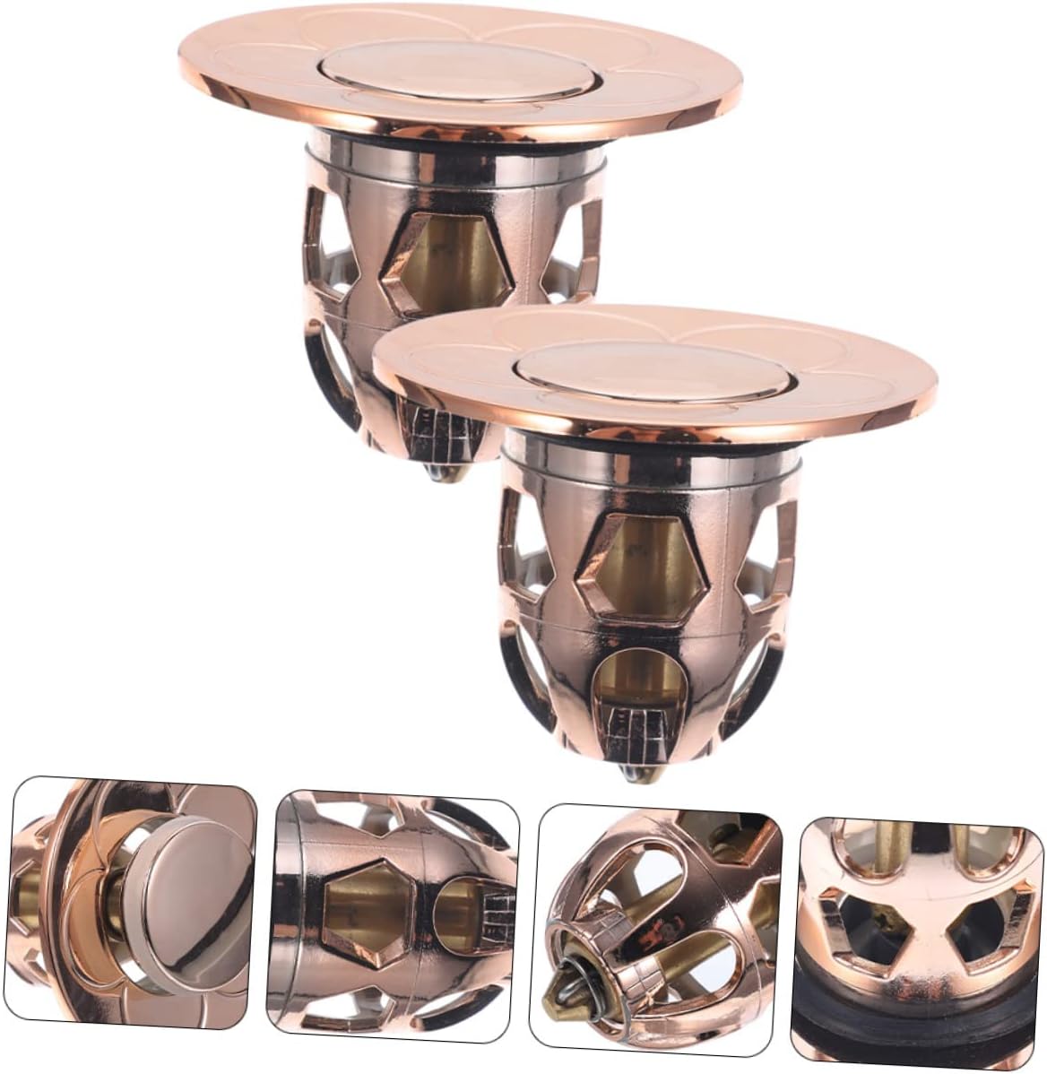 Yardenfun Copper Sink Drain Plug 2pcs Bathroom Accessories