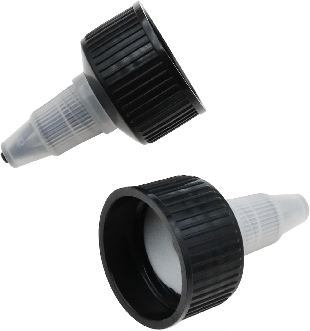 50 PCS Black Twist Bottle Caps for 20410 Threaded Containers
