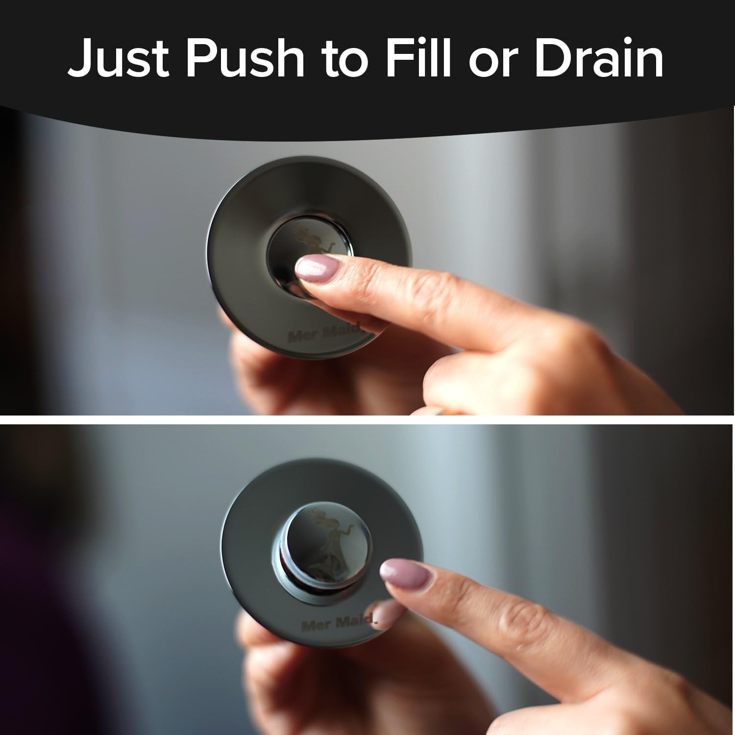 Mer-Maid Drain Magic Universal Sink Stopper 2 Pack