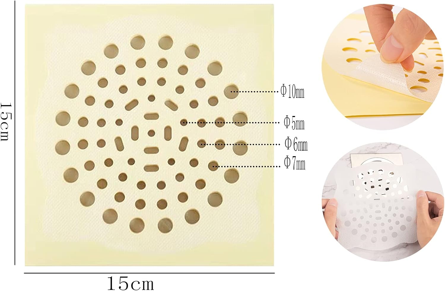 26 Pack Disposable Shower Hair Catcher with Waterproof Adhesive