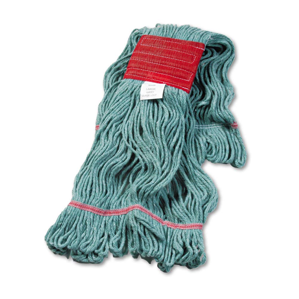 Boardwalk BWK503GNEA 5in Super Loop Wet Mop Head - Large Green