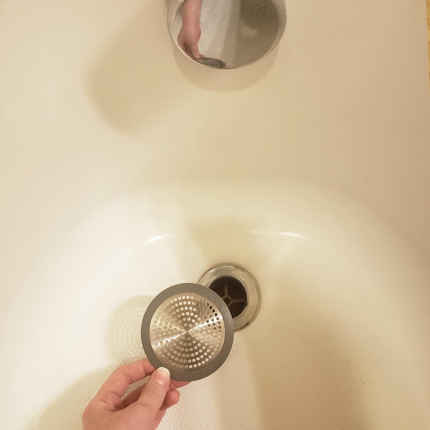 Danco 11040P 2-Pack Drain Hair Catcher for Sink and Tub