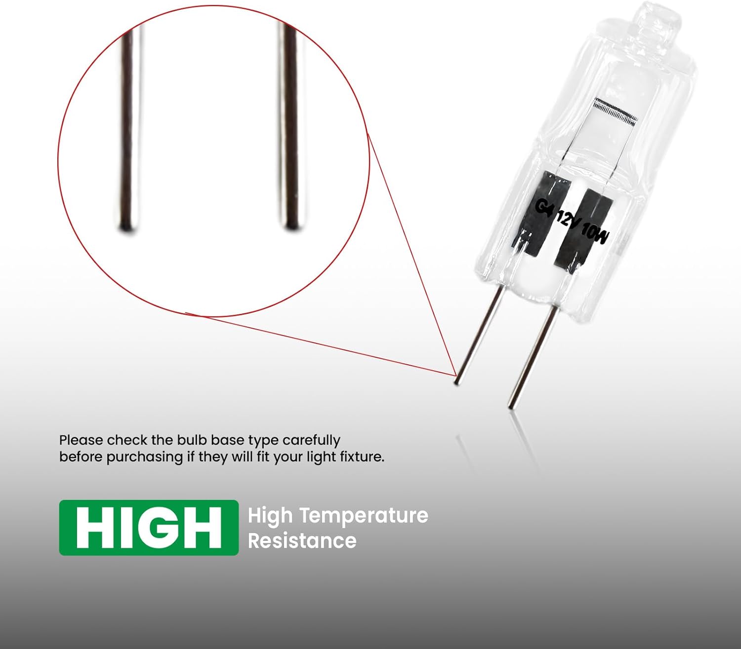 FENDITEK G4 12V 10W Halogen Bulbs - Pack of 12