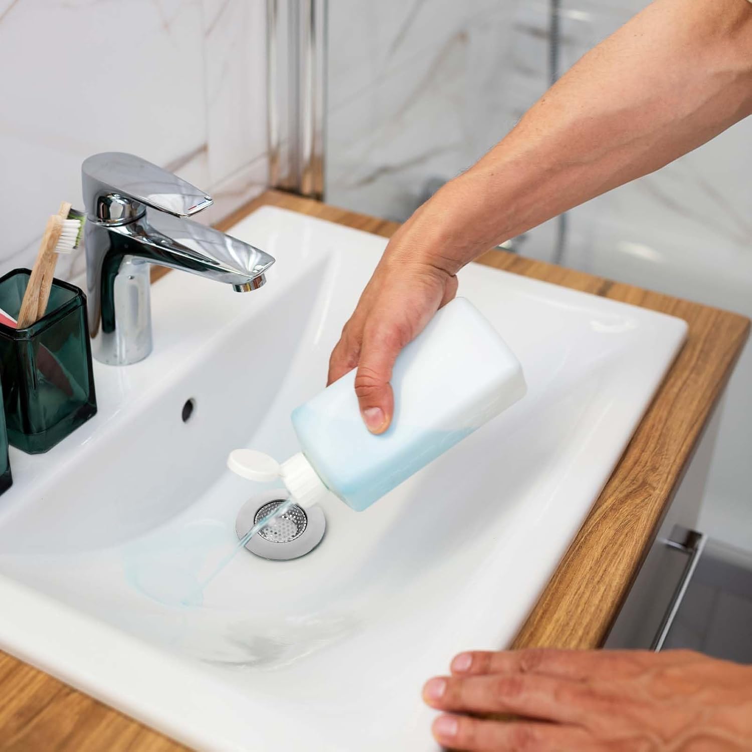 2PCS Stainless Steel Sink Drain Hair Catcher for Bathroom and Laundry