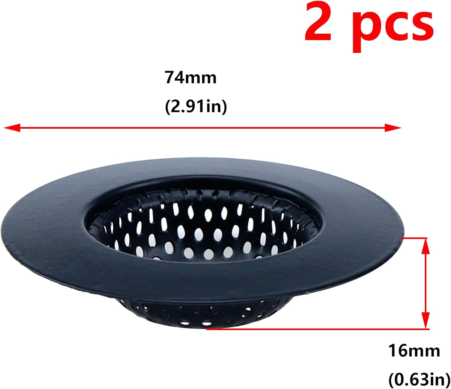 Antrader Kitchen Sink Strainer 2 Pack Black 3 Top 15 Basket