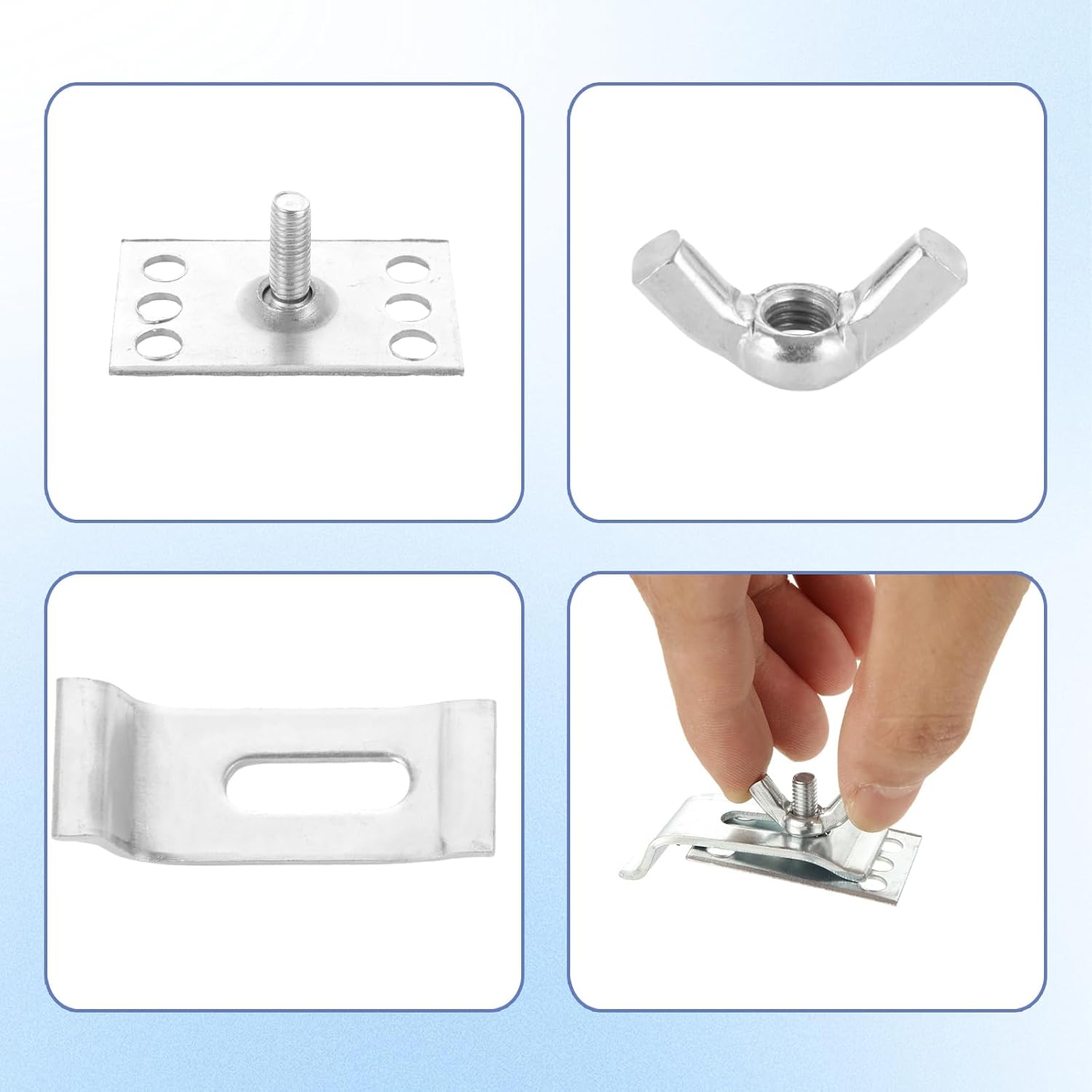 LANIAKEA 30PCS Sink Clips Kit - Silver Undermount Sink Mounting Clips