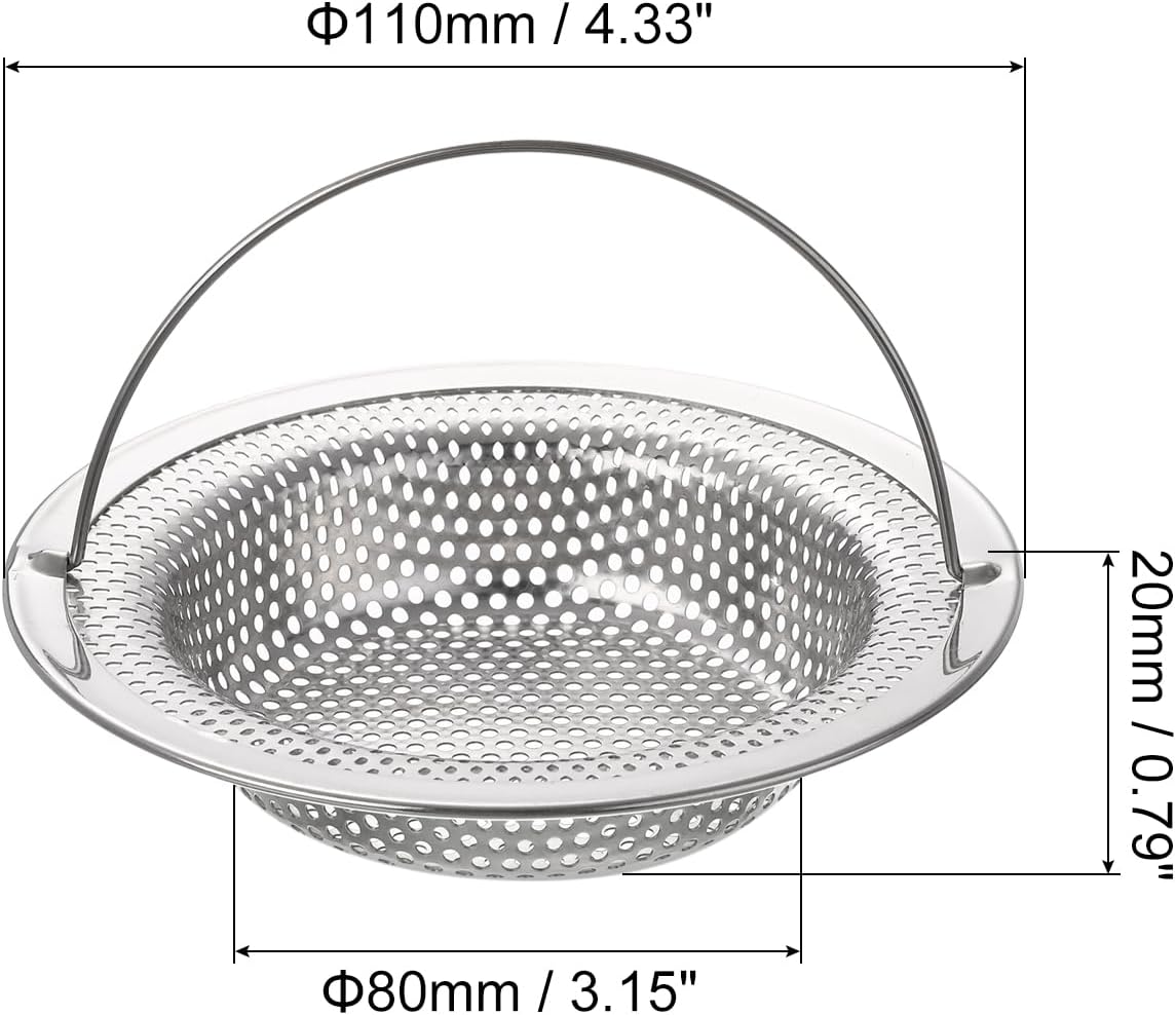 Uxcell Stainless Steel Sink Strainer with Handle 1
