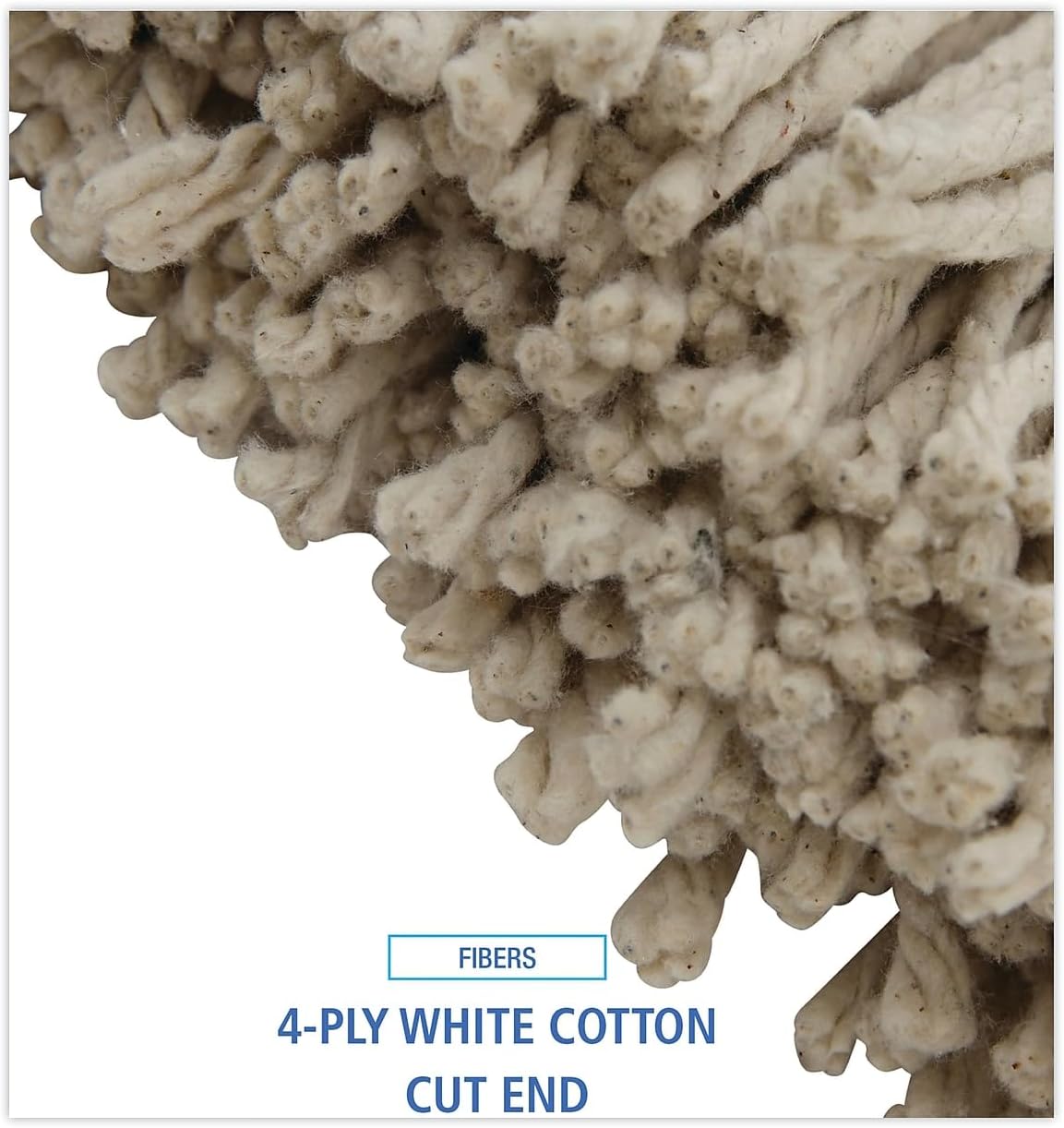 Boardwalk BWK716CEA 16 oz Cut-End Lie-Flat Cotton Wet Mop Head - White