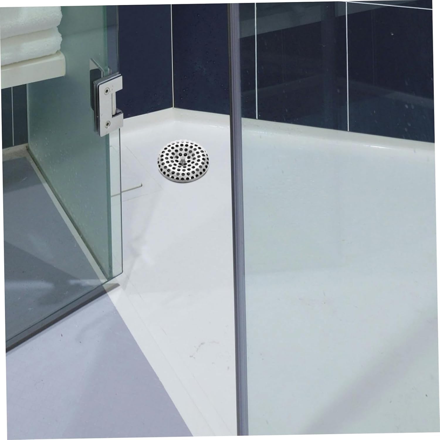 Amosfun Stainless Steel Shower Drain Cover with Hair Catcher