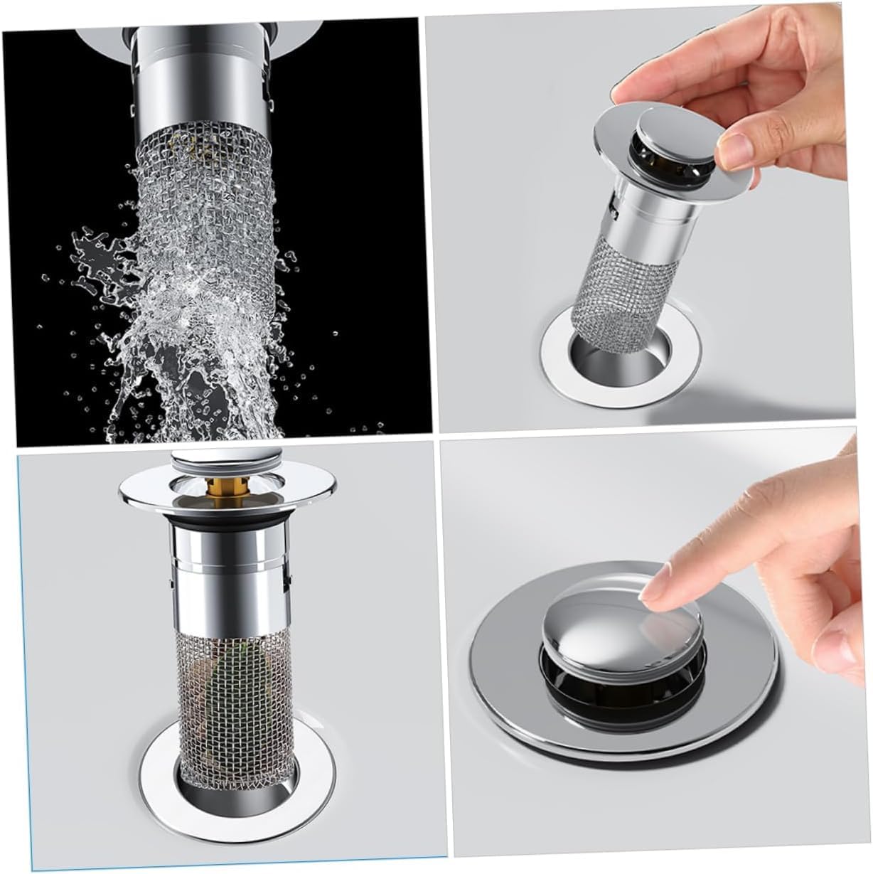 Joes Drainer Sink Strainer Stopper - Universal Kitchen and Bathroom Drainage Replacement