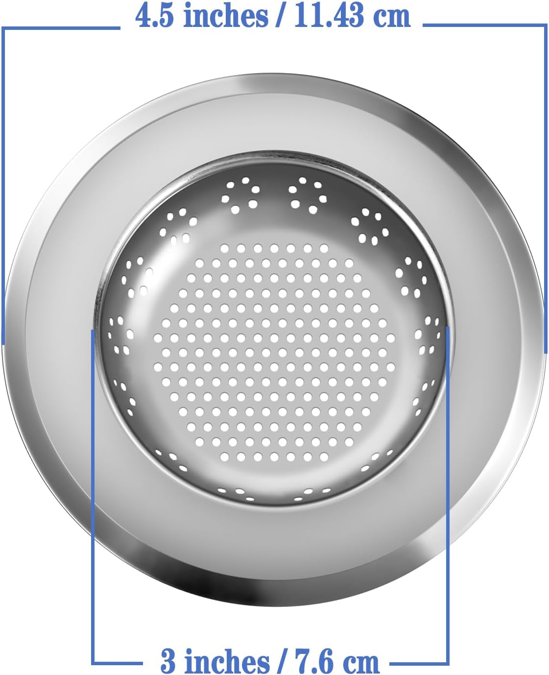 LMOMSS Kitchen Drain Strainer 2 Pack Stainless Steel 1