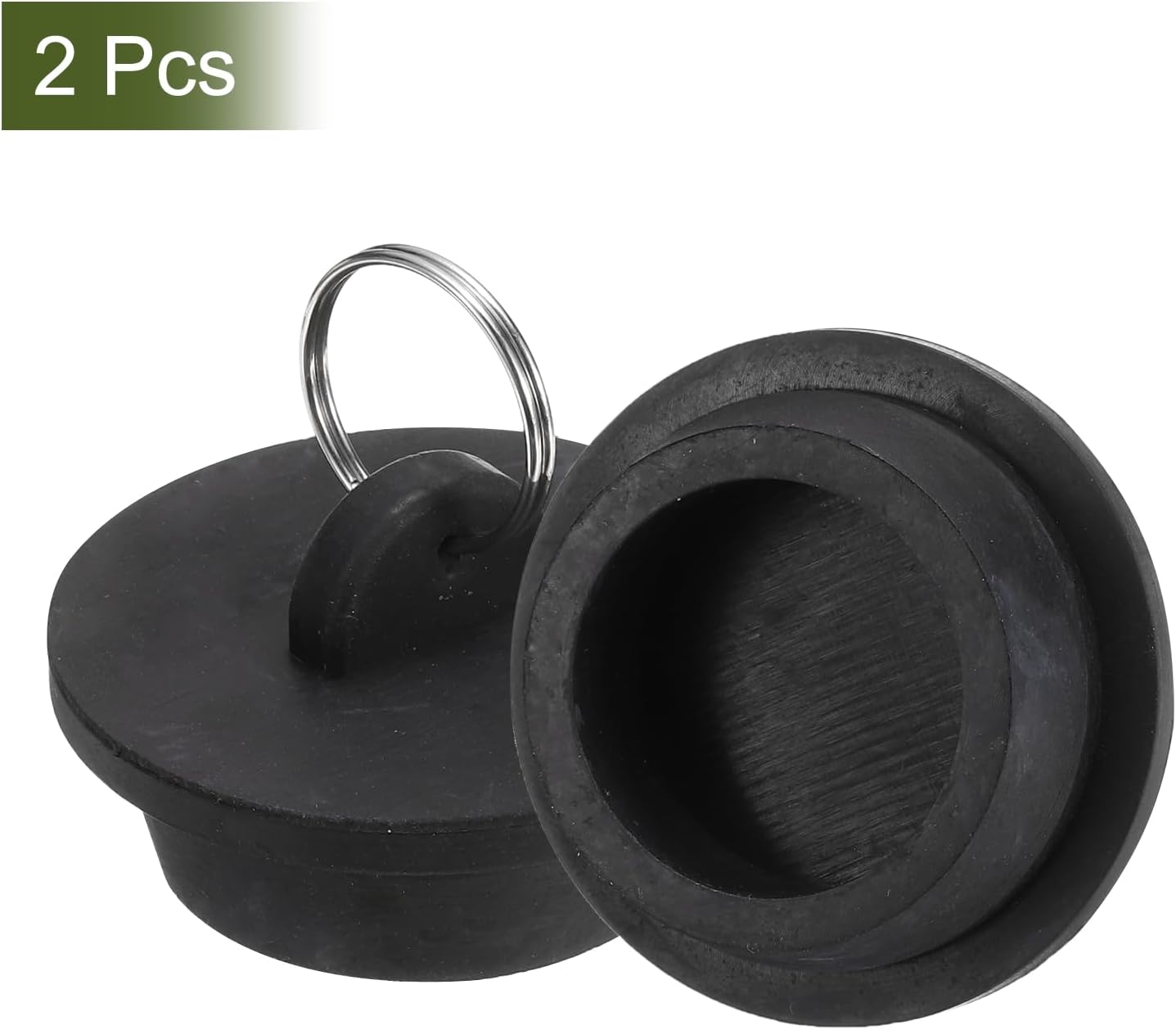 Uxcell 2Pcs Rubber Tub Stoppers for 1-12 Drains
